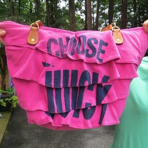 Large Pink Juicy Couture Terrycloth Tote
